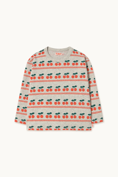 CHERRY PATTERN RIB TEE