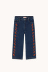 CHERRIES EMBROIDERED JEANS