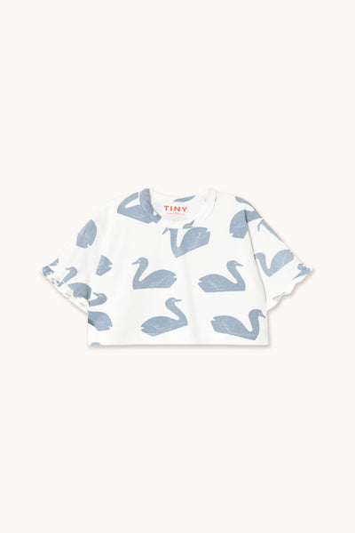 BIG SWANS KNITTED CROP TEE