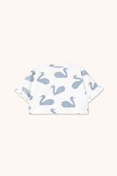 BIG SWANS KNITTED CROP TEE