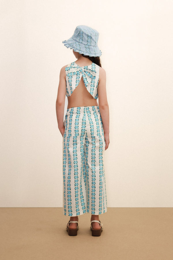 BLUE FLOWERS BUCKET HAT