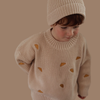 NARBONNE knit w. embroidered croissants