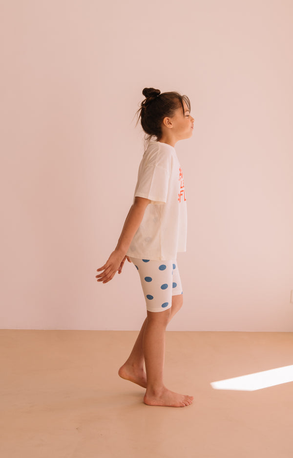 CYCLISTE EDDY BLUE DOTS