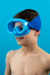 Blue Mask + Solid Blue Headband