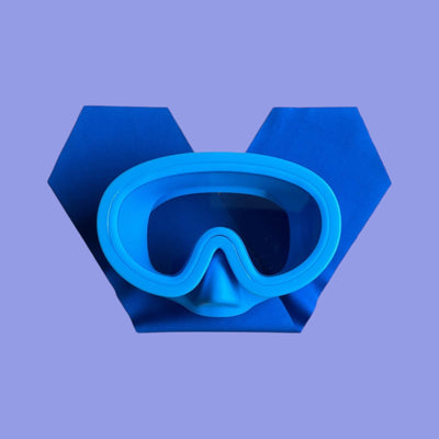Blue Mask + Solid Blue Headband