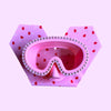 Diamonds Pink Mask + Hearts headband