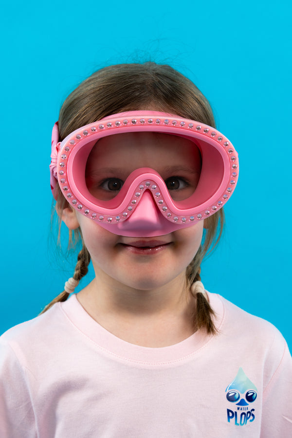 Diamonds Pink Mask + Hearts headband