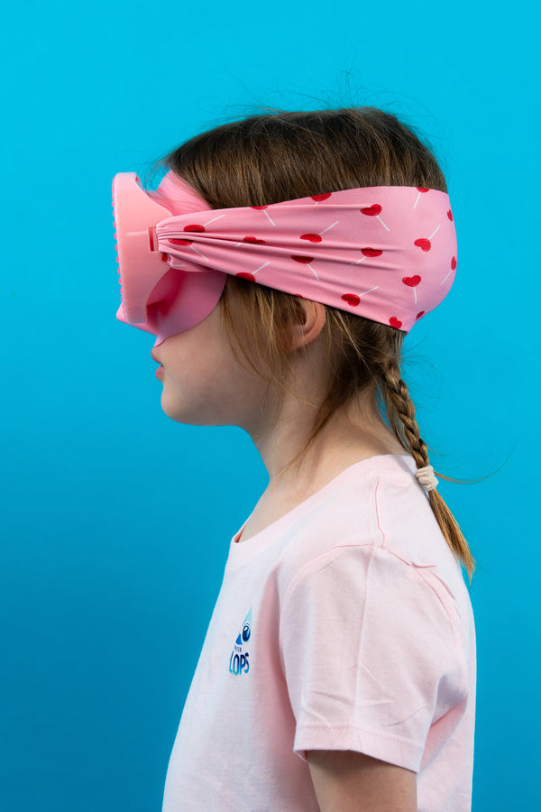 Diamonds Pink Mask + Hearts headband