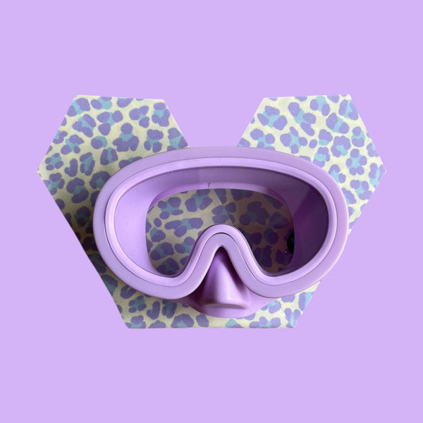 Purple Mask + Yellow and Purple leopard headband