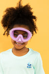 Purple Mask + Yellow and Purple leopard headband